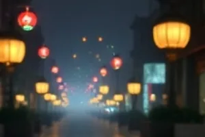 春分时刻剧照，清晨公园长椅与初绽树梢