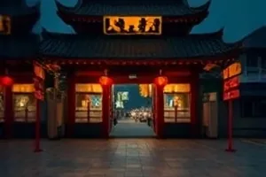 归途三十里剧照，夜路车灯照亮乡间柏油路